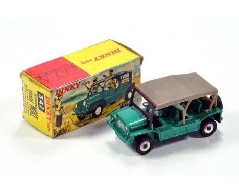 Dinky No. 342 Austin Mini-Moke in metallic dark aqua. Generally VG to E in G Box.