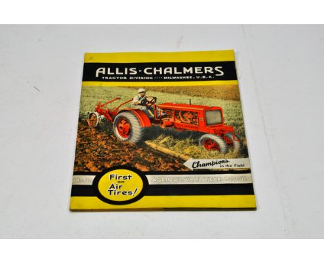 Tractor Sales Brochure / Literature Allis Chalmers Tractor. Generally E. Scarce. 