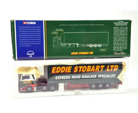 Corgi 1/50 Diecast Truck Issue Comprising CC13405 MAN TGA Curtain Trailer in livery of Eddie Stobart. NM to M in Box.