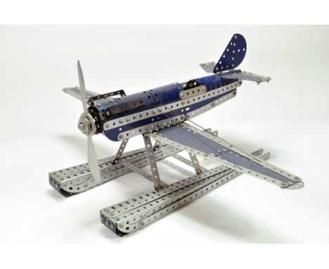 An exceptionally well constructed Single Engine Meccano Aircraft in Blue / Gold. Brilliant piece. 
