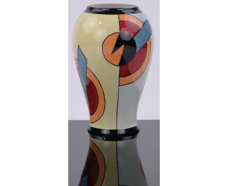 A Lorna Bailey ceramic vase,Art Deco style geometric design, Limited Edition no. 2/30, height 7.25".