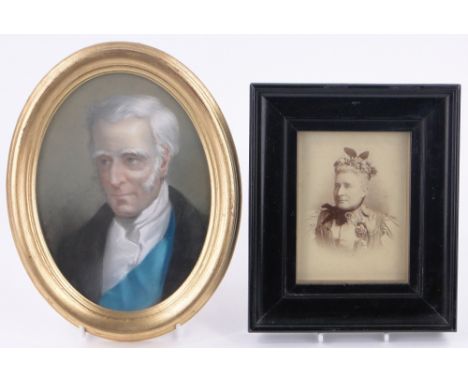 A late 19th century coloured pastel drawing,portrait of a gentleman, indistinct signature under the mount, 7.25" x 5.25", fra