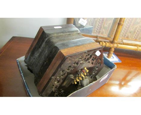 A 19th century 42 button squeeze box for restoration