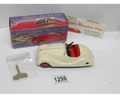 A re-issue Schuco Akustico 2002 tinplate clockwork car