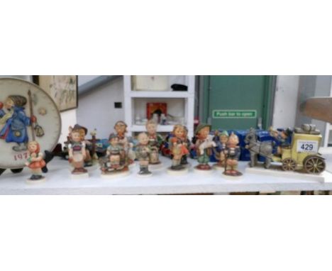 A collection of Goebel / Hummel figures