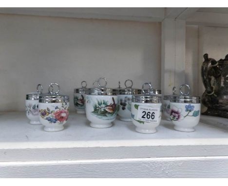 14 egg coddlers including Royal Worcester