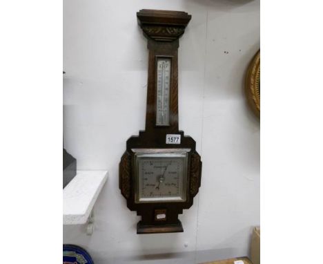 A small oak barometer