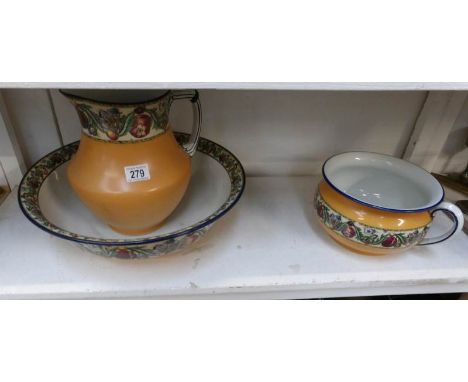 A jug, basin and chamber pot