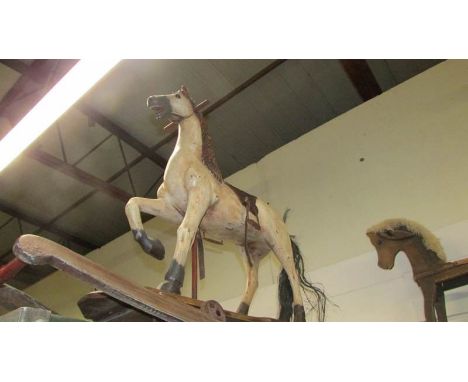 A vintage child's rocking horse