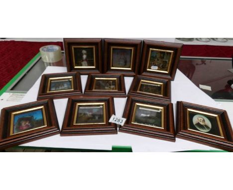 10 framed magic lantern slides