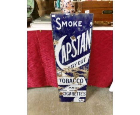 An enamel Capstan's tobacco and cigarettes sign, a/f