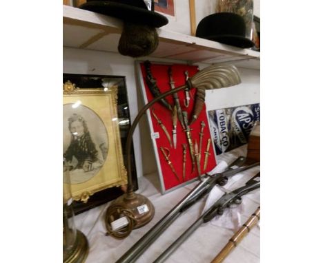 A vintage adjustable reading lamp