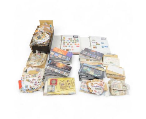 Great British and World stamps, including Queen Elizabeth II mint decimal stamps in presentation packs with first class, seco