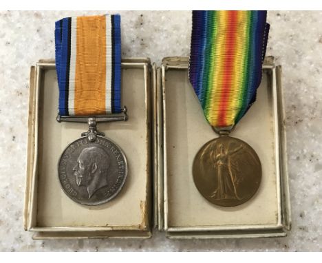 A First World War medal group of two awarded to E. Godfrey to include War Medal and Victory Medal both inscribed G-29924 PTE.