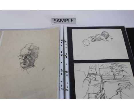 Douglas Pittuck (1911-1993) a good collection of sketches on paper, architectural and figure studies, including many signed a