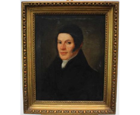 Early 19th century Austro-Hungarian oil on canvas - portrait of a Jewish Gentleman, believed to be from the family of Schlesi