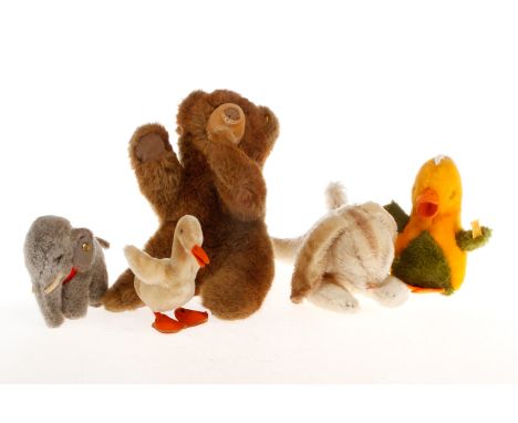 Konv. 5 Steiff Tiere, Alterungsspuren