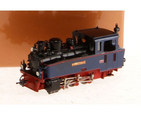 Bachmann/Westmodel C-Tenderlok ”Francesca”, Spur H0e, blau/schwarz, Alterungsspuren, OK, Z 1-2
