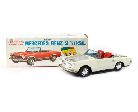 Bandai Mercedes Benz 250 SL Nr. 4233, Japan, batteriebetrieben, leichte Gebrauchsspuren, L 24, OK, Z 2