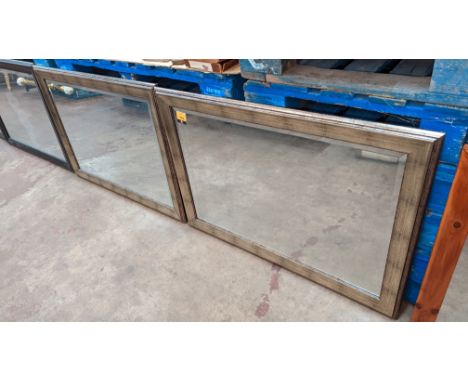 Pair of framed rectangular mirrorsPlease note this lot is not subject to VAT. The hammer price will still be subject to our b