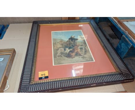 Framed farm scene picture, assumed to be a printPlease note this lot is not subject to VAT. The hammer price will still be su