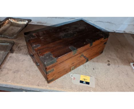 Victorian walnut lap desk Please note this lot is not subject to VAT. The hammer price will still be subject to our buyer's p