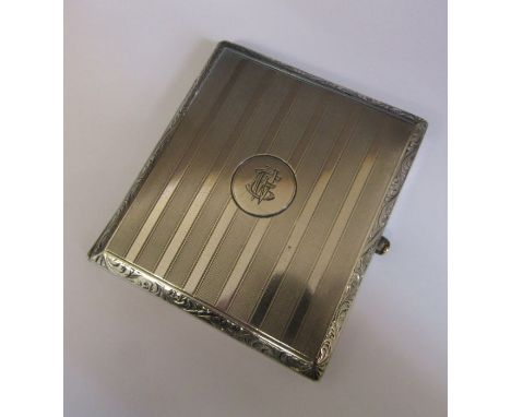 German silver cigarette case 3.17 ozt&nbsp; '25th anniversary blast furnace plant Lubeck&nbsp; 1.11 25'