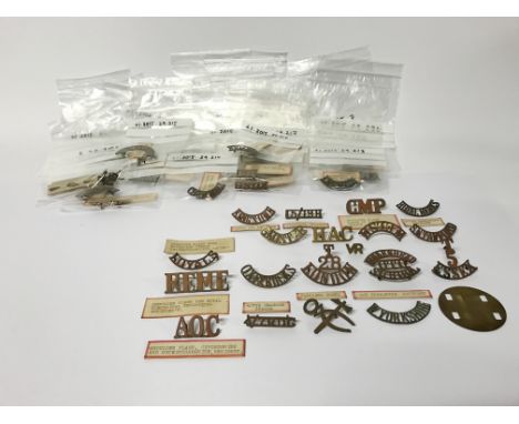 A very extensive collection of World War II British Army shoulder badges.