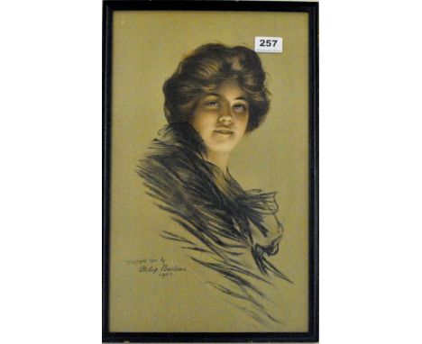 Philip Boileau (French), early 20th century framed lithograph of Peggy, frame size 30cm x 47cm.