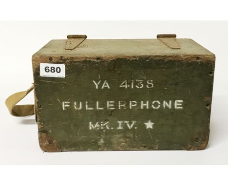A cased American Army issue MK IV Fuller phone.