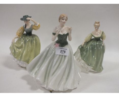 ROYAL WORCESTER FIGURE KEEPSAKE TOGETHER WITH ROYAL DOULTON BUTTERCUP HN 2309 AND FAIR LADY HN 2193