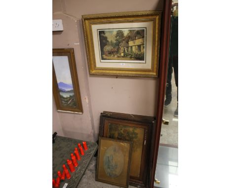 A QUANTITY OF ASSORTED PICTURES AND PRINTS TO INCLUDE ENGRAVINGS, WATERCOLOURS, LTD EDITION R MOSELEY PRINT ETC