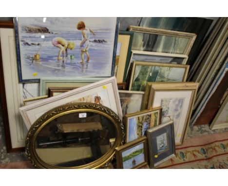 A QUANTITY OF FRAMED AND GLAZED PICTURES AND PRINTS ETC
