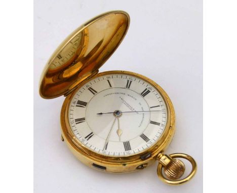 18ct gold cased hunter pocket watch by S Alexander &amp; Son, Coventry, chronometer maker to The Admiralty, No.99122, case Ch