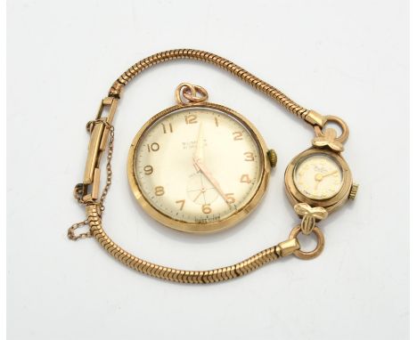 
	
		Summit, 
		9 carat gold nurse watch, no. 73233, circa 1961
		Movement: Swiss manual wind, 21 jewels
		Case: 9 carat gold