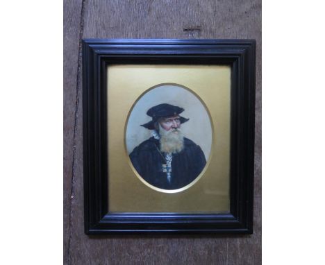 KWR 1912, Half Length Portrait of Gentleman, 10.5 x 9cm, framed &amp; glazed 