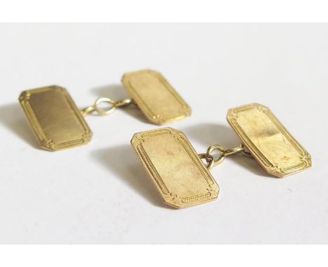 A Pair of Gent's 9ct Gold Cufflinks, 3.9g 