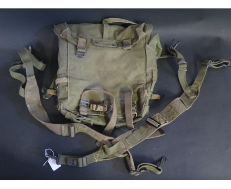 A WWII U.S. Army Ruck Sack and webbing 