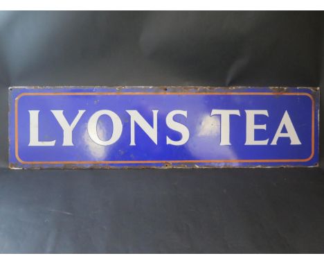 A LYONS Tea Enamel Sign, 68.5x17.5cm 