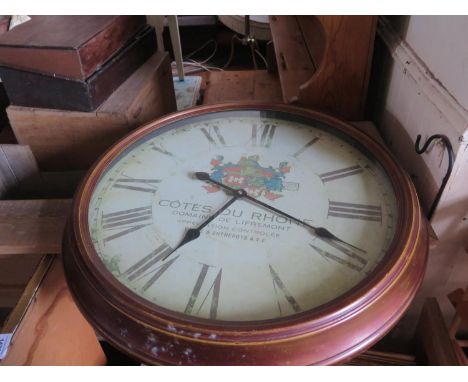 A Massive Modern COTES DU RHONE Wall Clock, 63cm diam. 