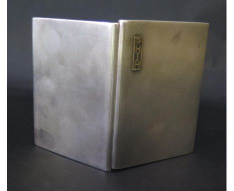 A George VI Silver Cigarette Case with engine turned decoration, Birmingham 1937, Adie Bros. , 162g 