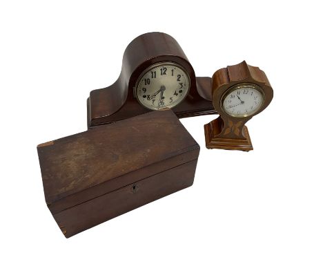 Mid 20th century mantle clock with Westminster chiming movement, early 20th century mantle clock with French movement and a m