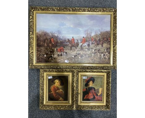 After François Hubert Drouais: 'Le Jeune Eleve', textured print; after Elisabeth Louise Vigée Le Brun: 'Portrait de la Baronn