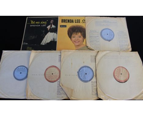 50s/60s SOLO FEMALE FACTORY SAMPLES - A unique pack of 7 x factory sample demonstration LPs. Titles are Brenda Lee (x2) - Let