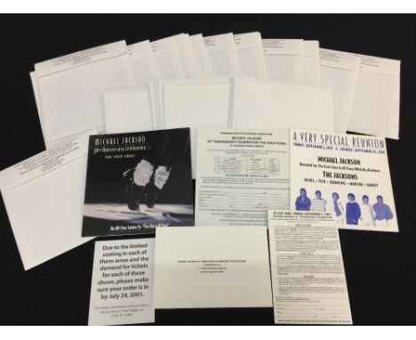 MICHAEL JACKSON 30TH ANNIVERSARY CELEBRATION INVITATIONS - 25 complete invitations in original envelopes. Contained within ea