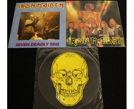 IRON MAIDEN - PRIVATE RELEASES - 3 x collectable private releases. Titles are Stranger In A Strange Land (UK double 200587-1 