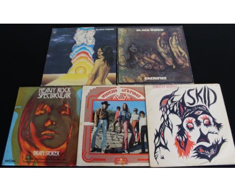 CLASSIC/PROG ROCK - Great selection of 5 x original title LPs. Titles are Black Widow (x2) - Sacrifice (S 63948) and S/T (S 6