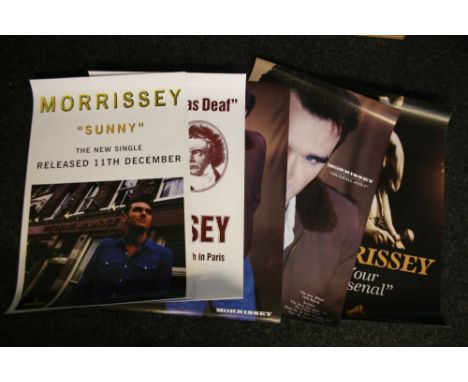 MORRISSEY - 5 UK promo posters to include Sunny, Beethoven Was Deaf, Vauxhall and I, Vauxhall and I and Your Arsenal (all 51x