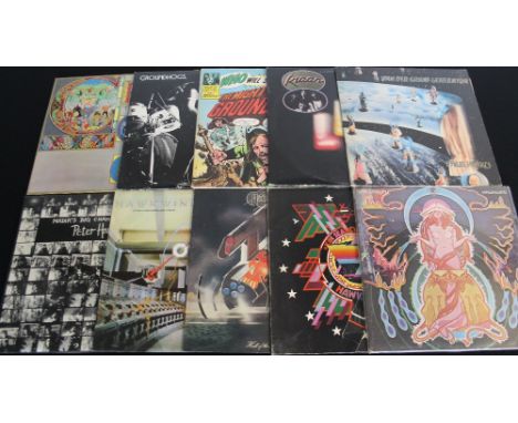 PROG/SPACE ROCK - Wonderful selection of 10 x LPs. Artists/titles are King Crimson - Lizard (pink rim ILP 9141), Hawkwind (x4