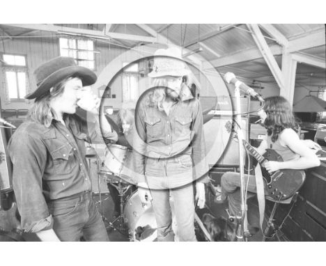 HUMBLE PIE - great collection of 84 original negatives featuring images of Humble Pie from c1969 recording in the studio, pla